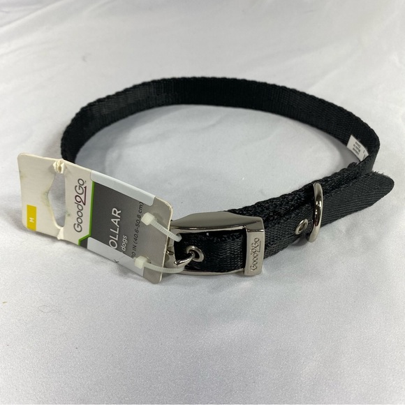 Good2Go Adjustable Black Nylon 3/4” Width 16”-20” Dog Collar - Picture 1 of 5